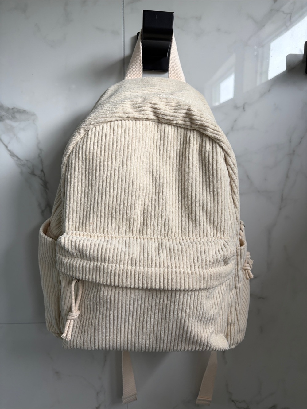 Unbranded Cream Corduroy Everyday Backpack